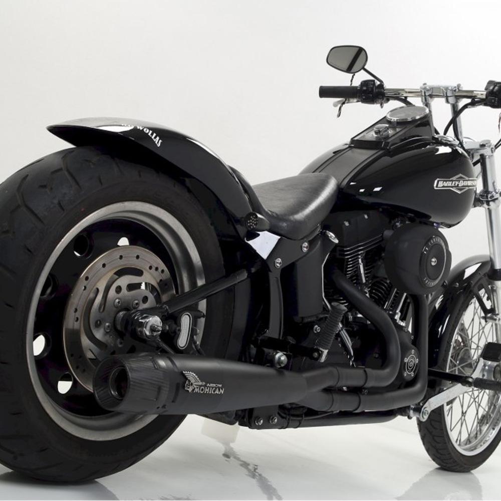 ARROW MOHICAN EXHAUST 2:1 FULL SYSTEM in BLACK STAINLESS STEEL for H.D