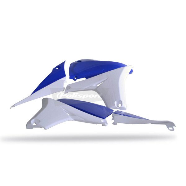 RADIATOR PLATES YAM YZ450F 10-12 BLUE/WHITE (OEM 2011) [B1] - Image 1