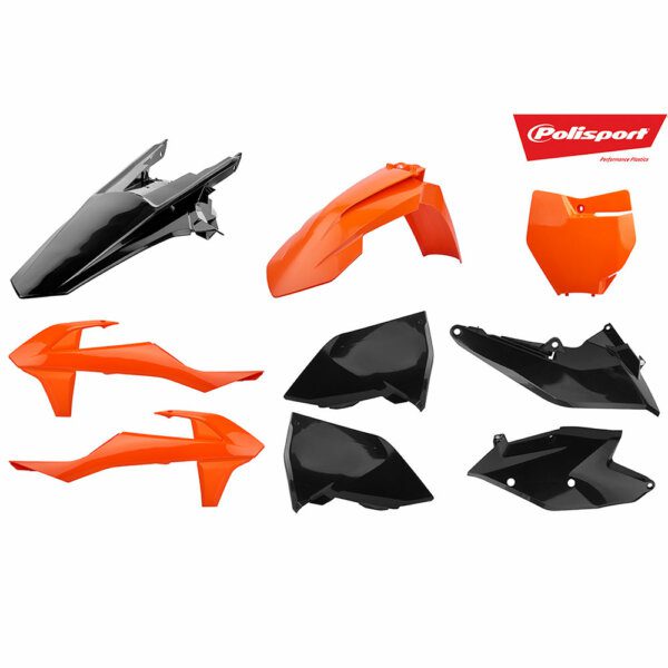POLISPORT MX KIT KTM SX/SXF125-450 16-18 ORG/BLK - Image 1