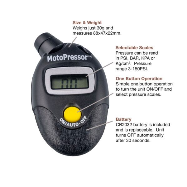 HL4705 - Moto Pressor DIGITAL TYRE GAUGE - Rocky Creek Designs