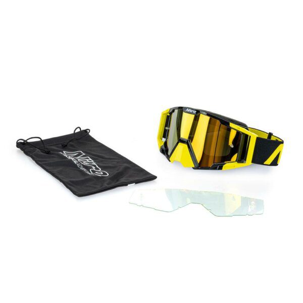 NITRO NV-100 MX GOGGLES - FLURO YELLOW CONTENTS