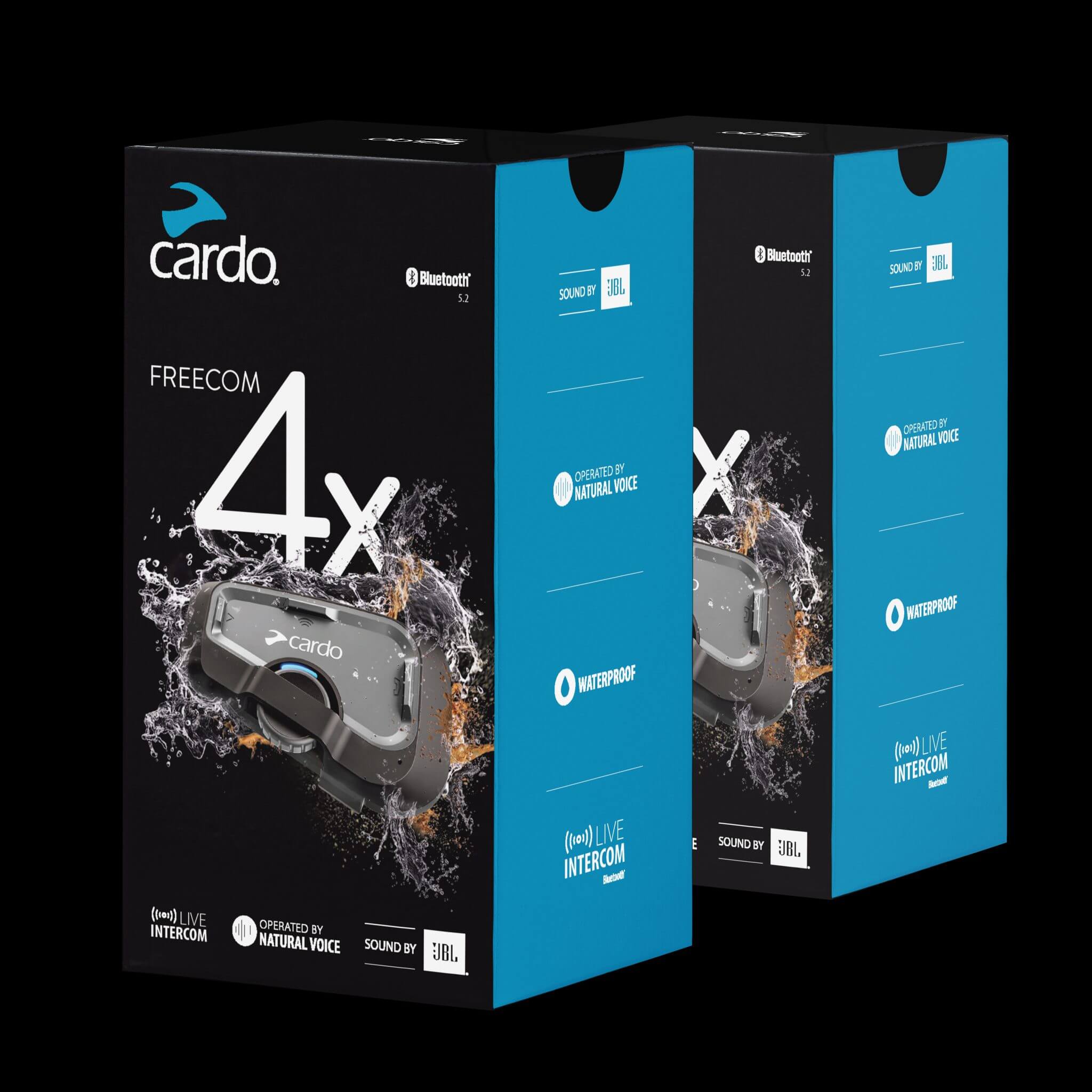 Cardo Freecom 4X Duo FRC4X103 Bluetooth Intercom Headset for 4 Drivers