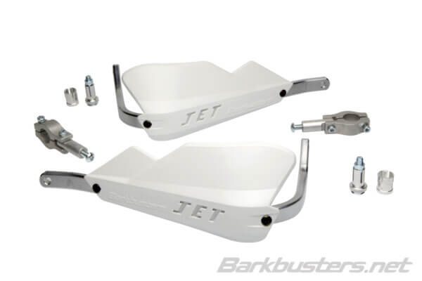 Barkbusters JET Handguard – Two Point Mount (Straight 22mm) White