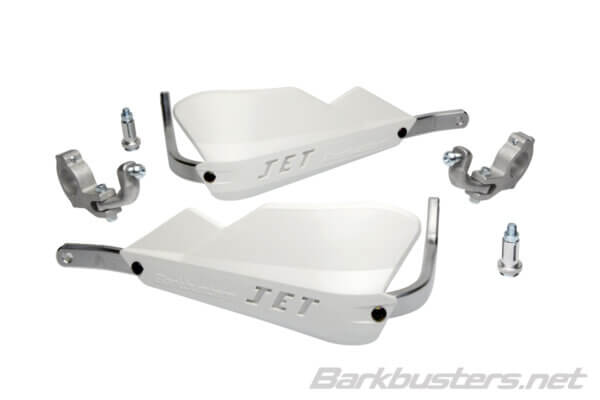 Barkbusters JET Handguard – Two Point Mount (Tapered) White