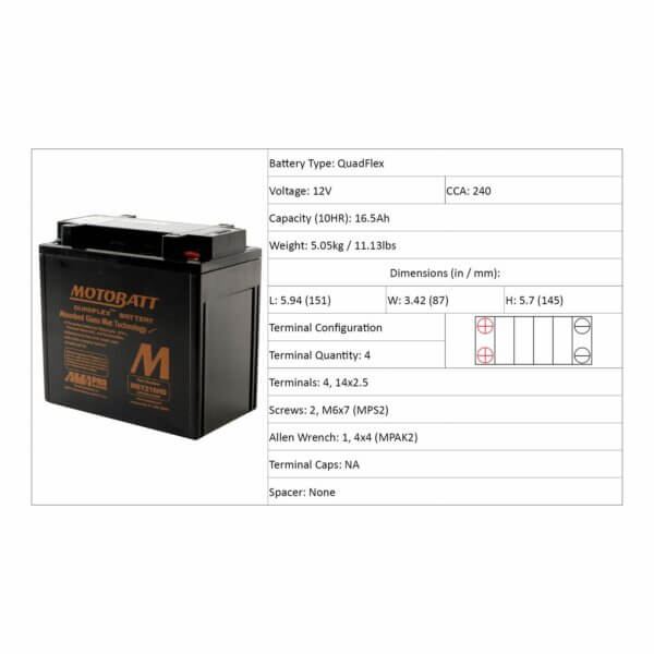 Motobatt Quadflex 12V Battery MBYZ16HD_3