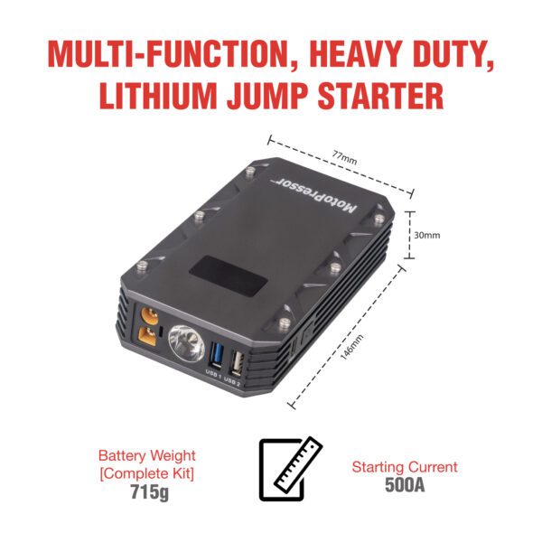 HL4888 MotoPressor 500A - Mini Jump Starter Battery.