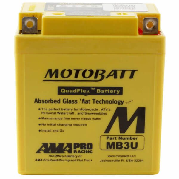 Motobatt Quadflex 12V Battery MB3U