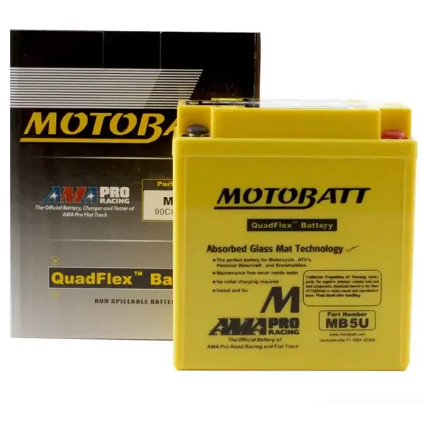 Motobatt Quadflex 12V Battery MB5U