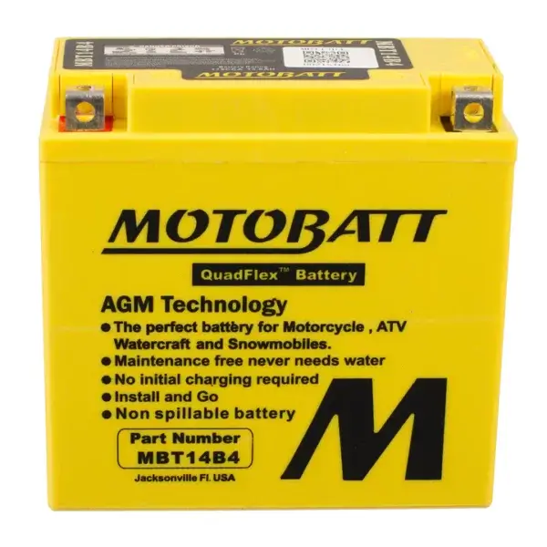 Motobatt Quadflex 12V Battery MBT14B4