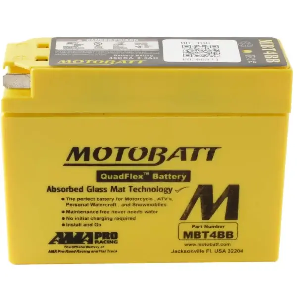 Motobatt Quadflex 12V Battery MBT4BB