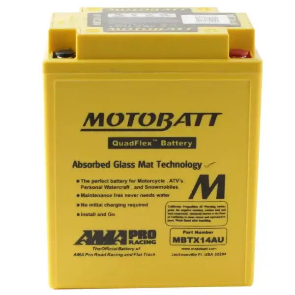 Motobatt Quadflex 12V Battery MBTX14AU