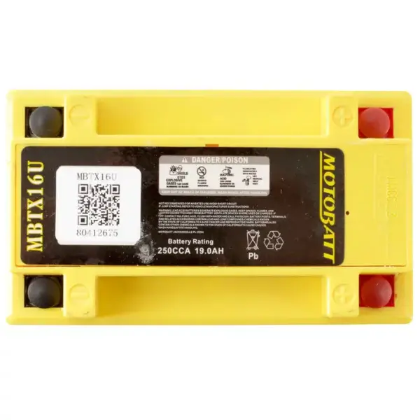 Motobatt Quadflex 12V Battery MBTX16U