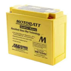 Motobatt Quadflex 12V Battery MBTX24U