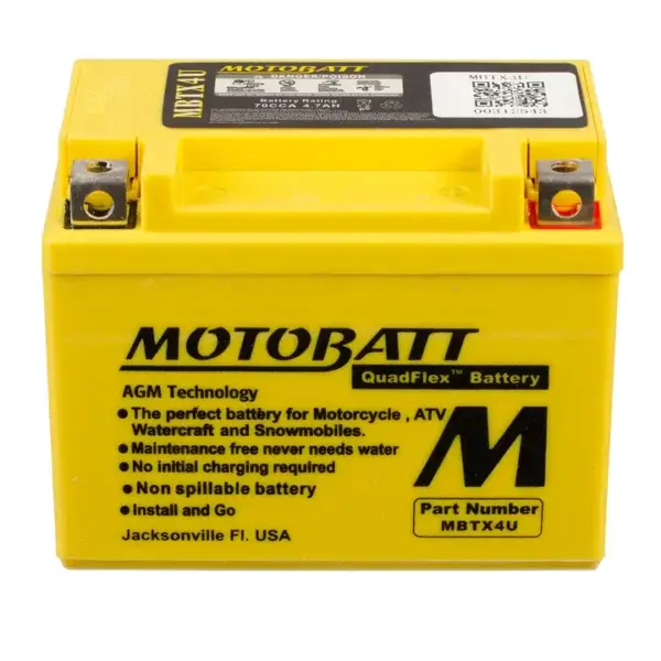 Motobatt Quadflex 12V Battery MBTX4U